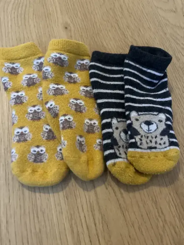 Rutschesocken 2er senfgelb