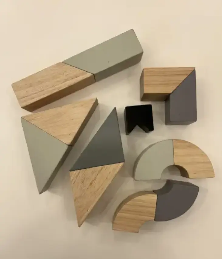 drehbare Holzklötze - 7 Teile