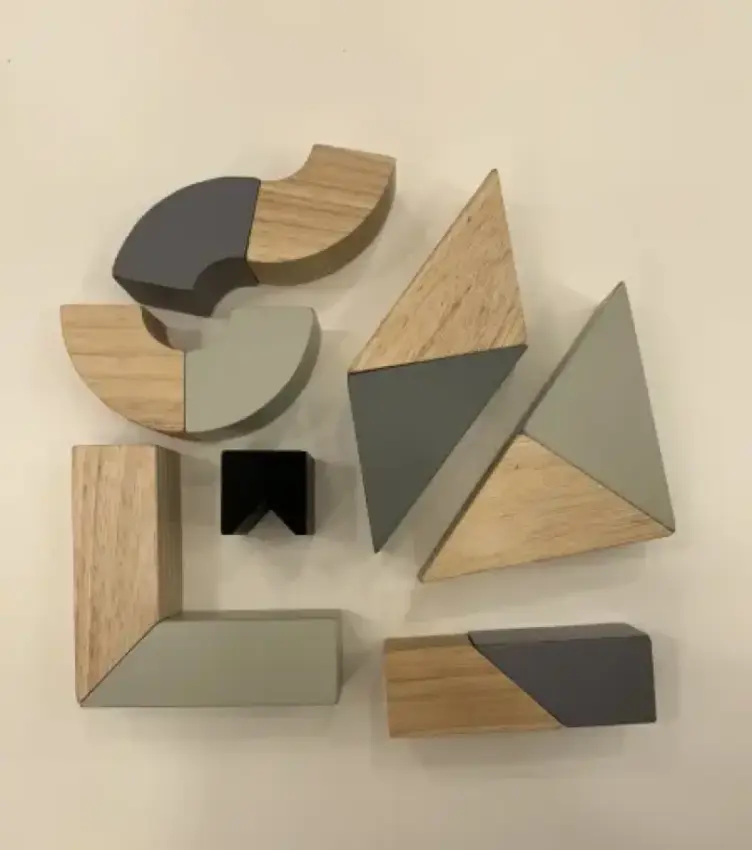 drehbare Holzklötze - 7 Teile