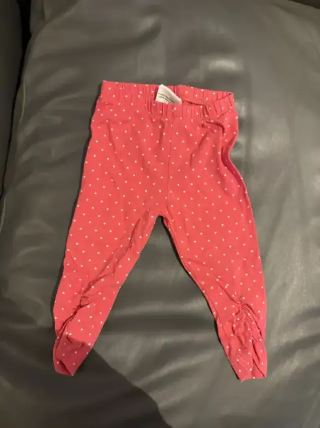 Topomini Pinke leggings mit weißen Punkten 