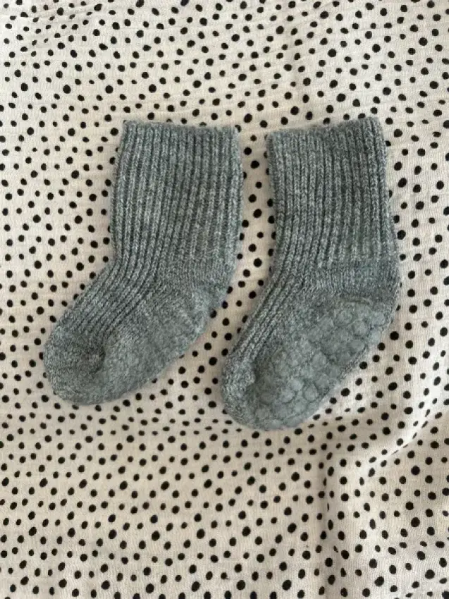 Stoppersocken Schurwolle grau 21/23