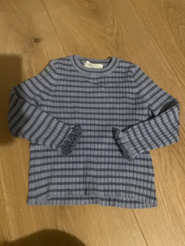 H&M Longsleeve blau gestreift 