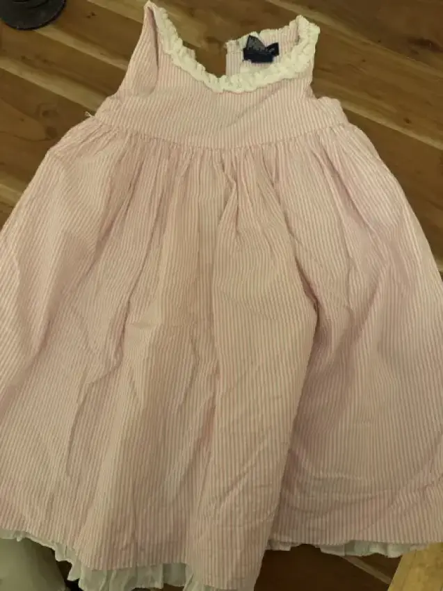 Kleid Ralph Lauren rosa weis 