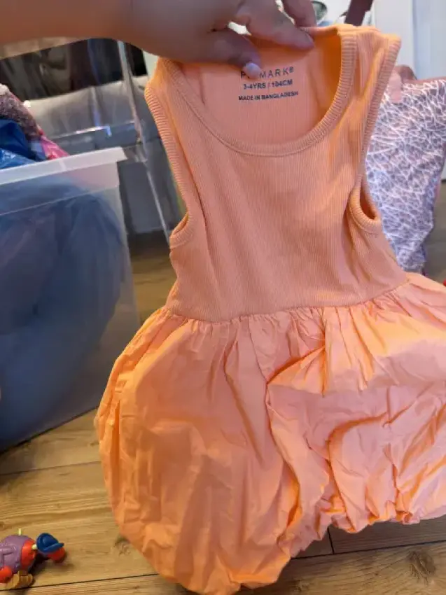 Primark Ballon Kleid orange