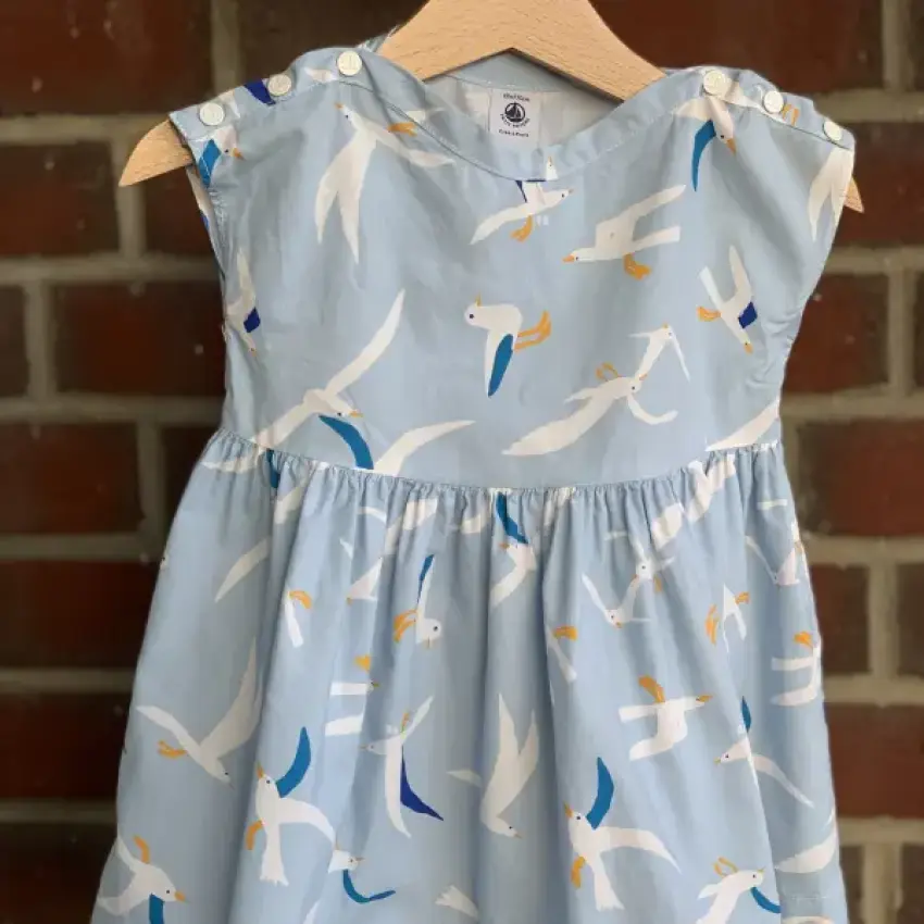 Petit Bateau Kleid Möwe (Hellblau)