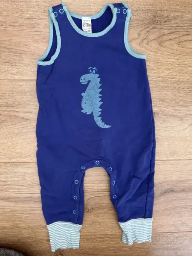 Hessnatur - Strampler - Dino - Blau 