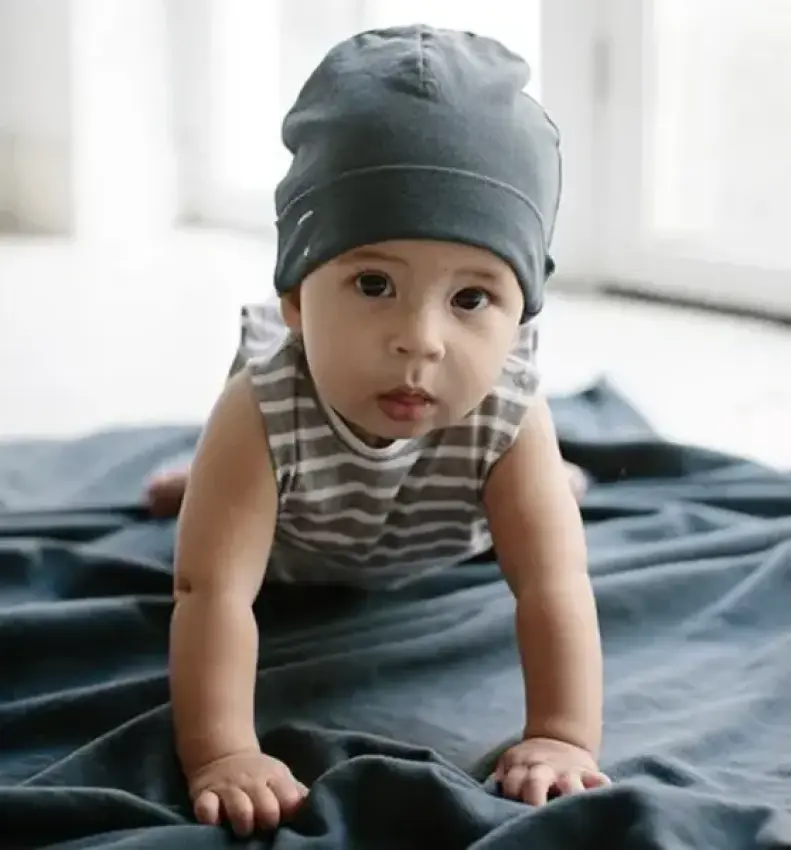 Gray Label Baby Beanie, blau