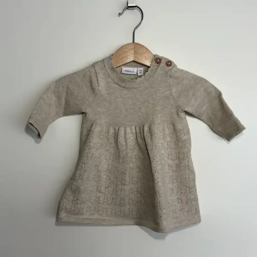 NAME IT Kleid beige 100% Organic Cotton Gr, 56